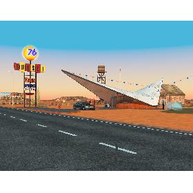 3D Vintage Gas Station model